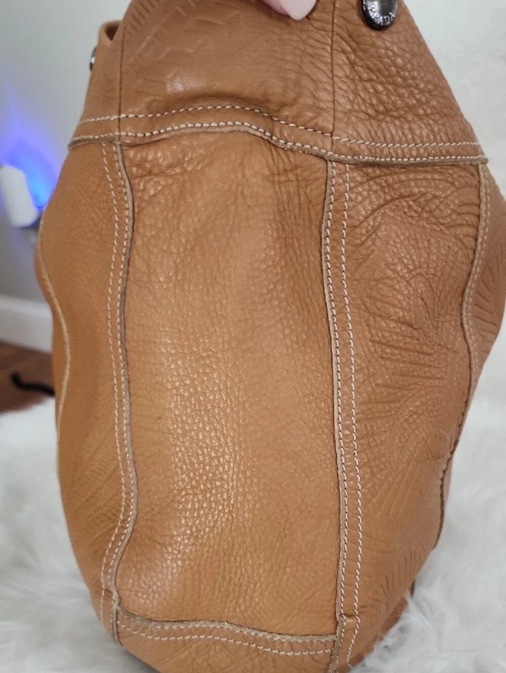 Prada Tan Hobo Bag with Rope Handle